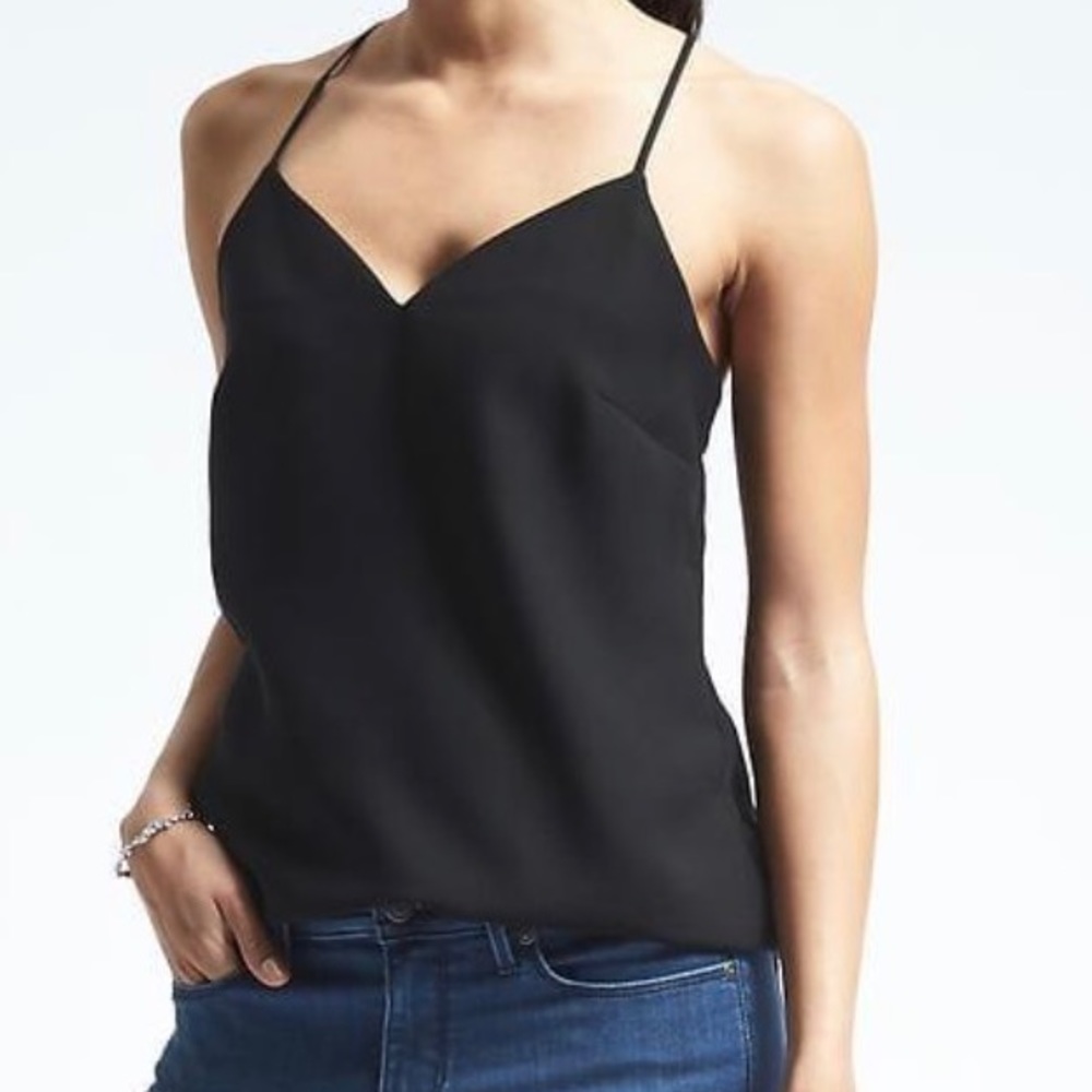 Banana Republic Easy Care Crepe Vee Camille Size S